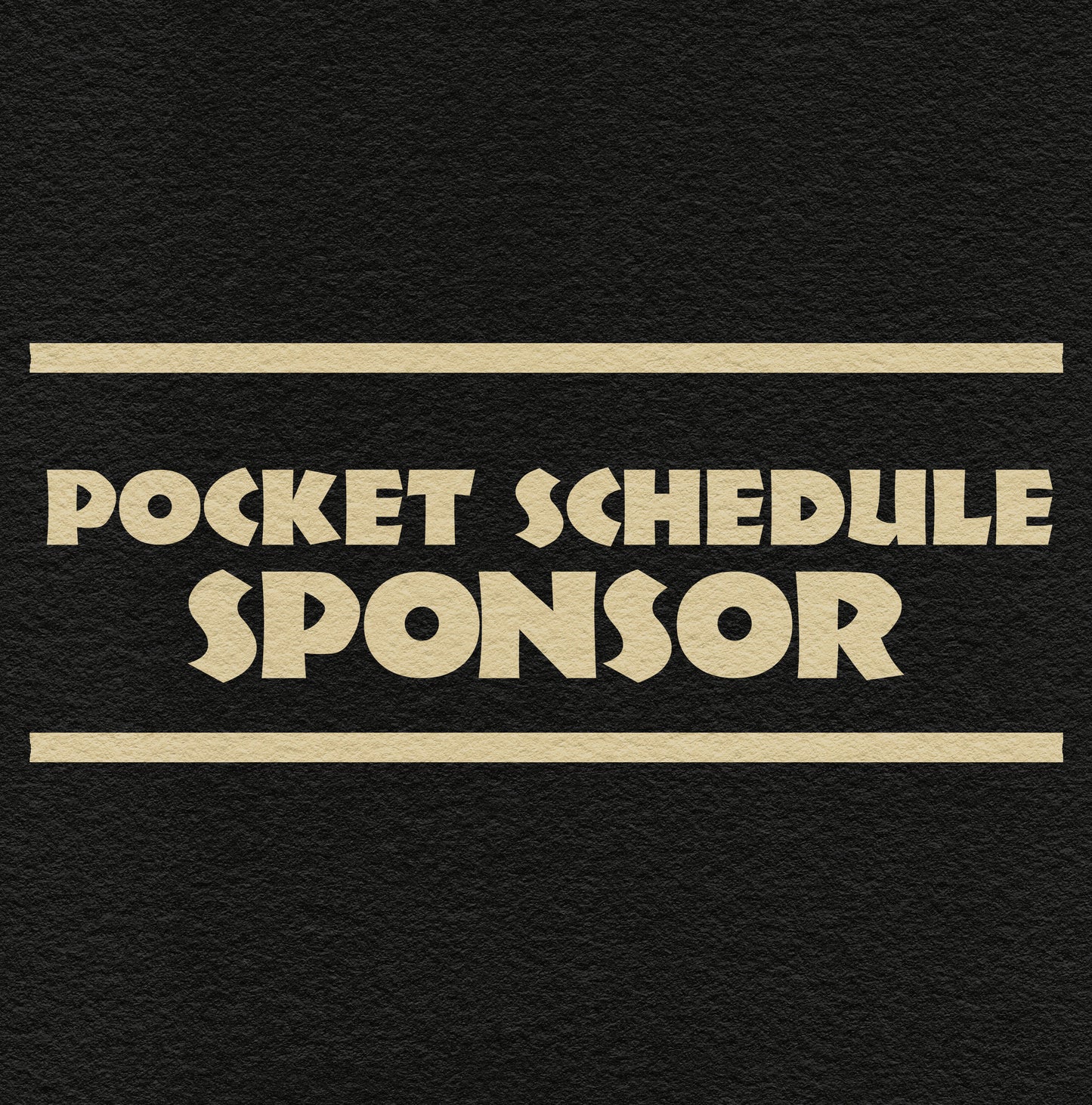 Pocket Schedule Sponsor